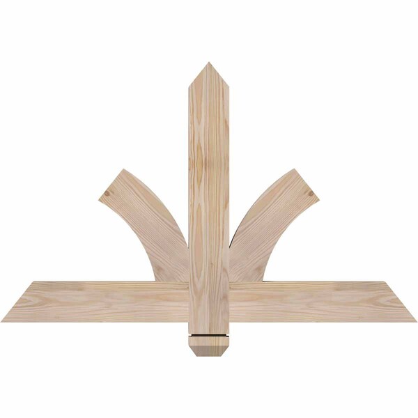 Ekena Millwork Redmond Smooth Timber Gable Bracket, Douglas Fir, 36"W x 23"H x 1 1/2"D x 3 1/2"F, 15/12 Pitch GBW036X23X0204RED00SDF - main